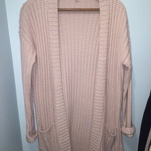 Baby pink cardigan sweater